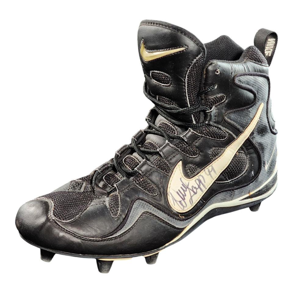 Warren Sapp signed black Nike football cleat number 99 Beckett authenticated