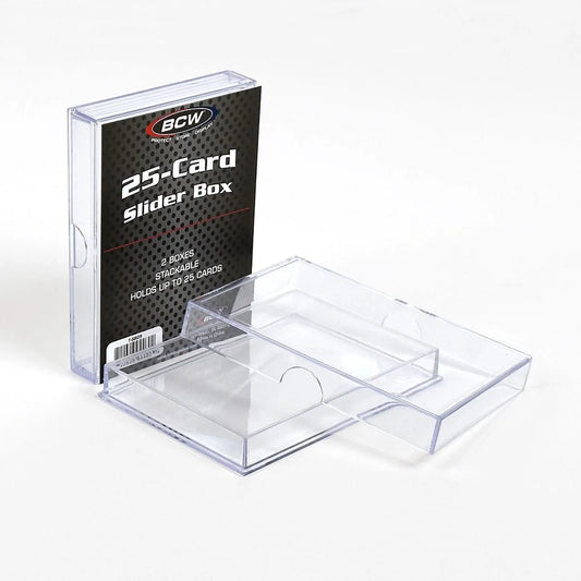BCW 25-Card Slider Boxes — 2 Count