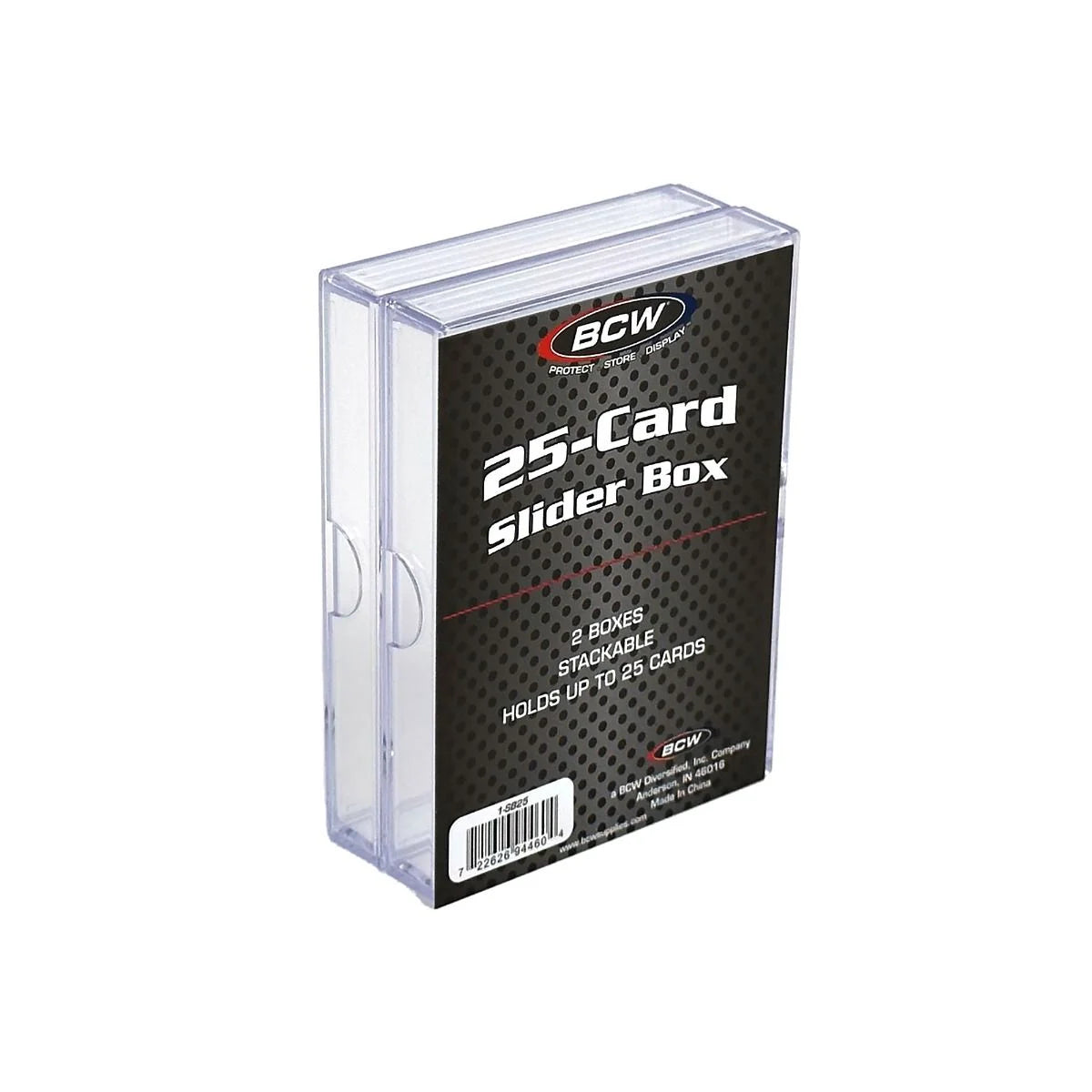 BCW 25-Card Slider Boxes — 2 Count