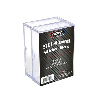 BCW 50-Card Slider Boxes — 2 Count