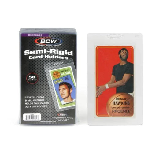 BCW Semi-Rigid Card Holders #3 — 50 Count