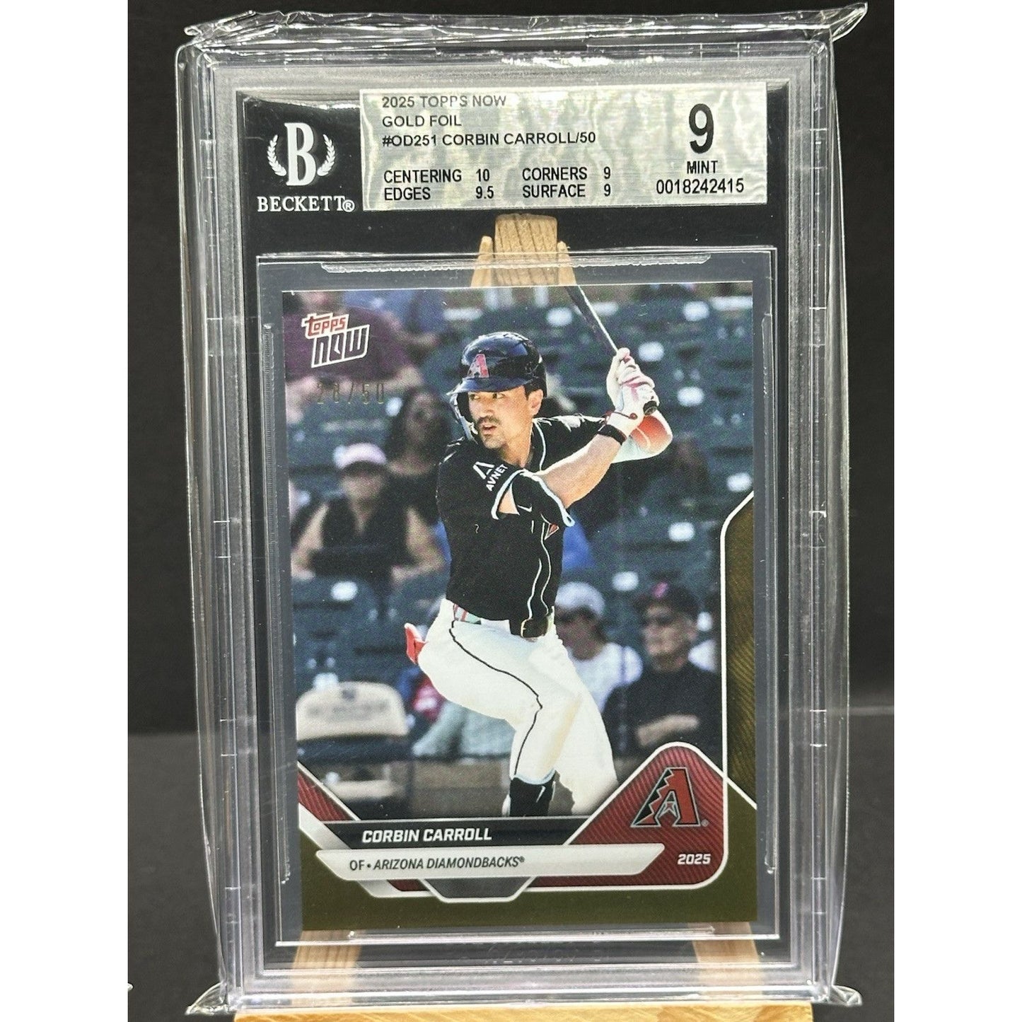 2025 Topps Now #OD-251 Corbin Carroll Opening Day Gold Foil /50