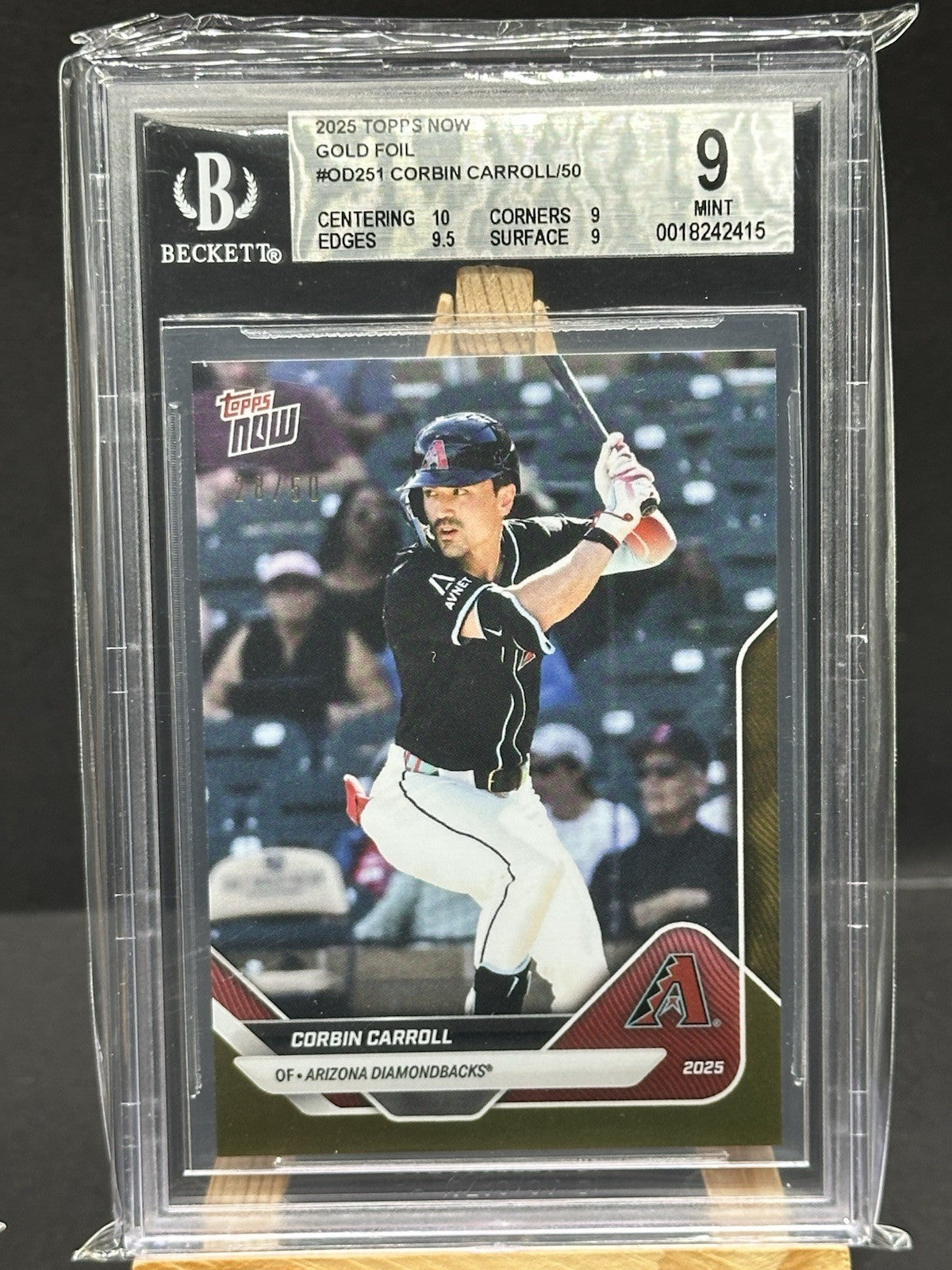 2025 Topps Now #OD-251 Corbin Carroll Opening Day Gold Foil /50