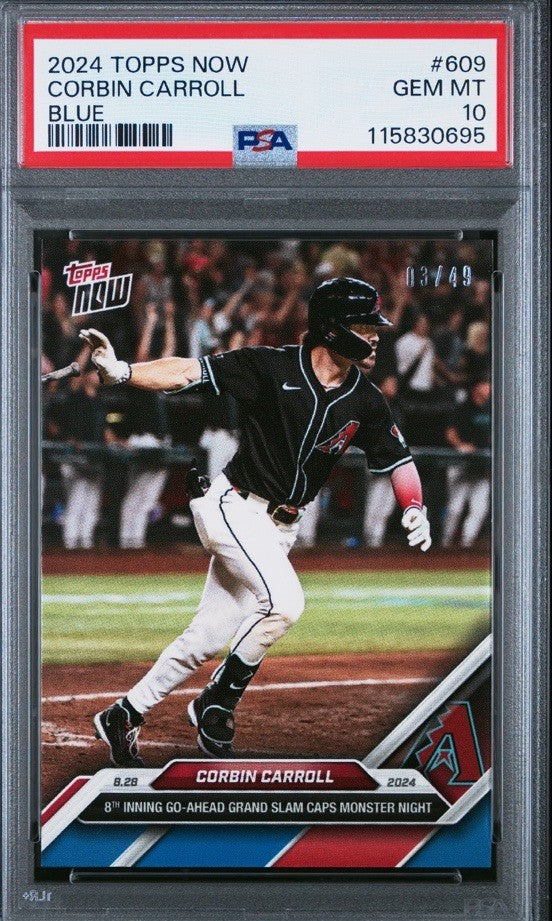 2024 Topps Now #609 Corbin Carroll Blue /49