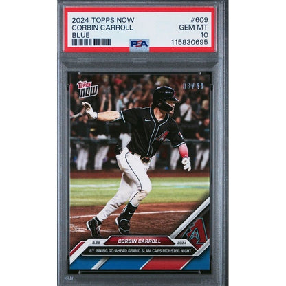 2024 Topps Now #609 Corbin Carroll Blue /49