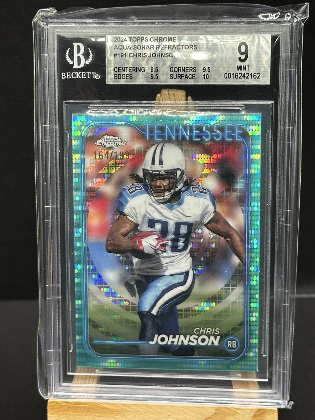 2024 Topps Chrome Football #191 Chris Johnson Aqua Sonar /199