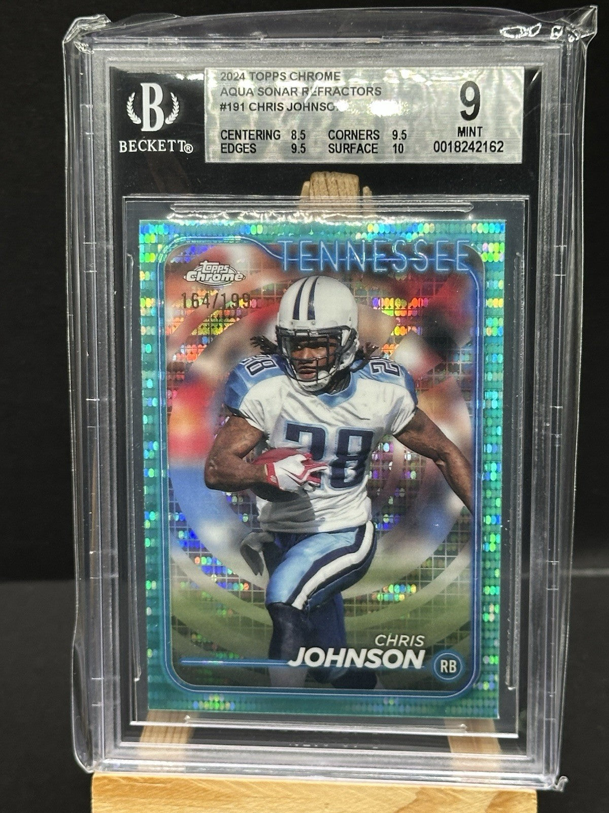 2024 Topps Chrome Football #191 Chris Johnson Aqua Sonar /199