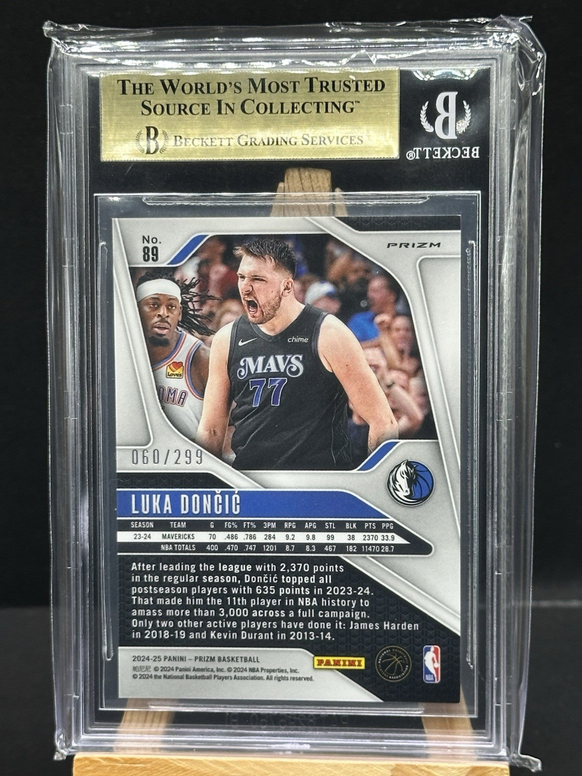 2024-25 Panini Prizm Basketball #89 Luka Doncic Red Seismic /299