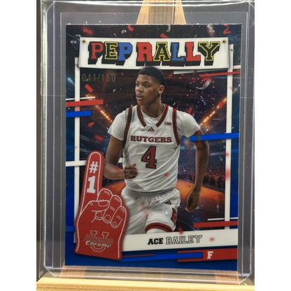2024-25 Bowman U Chrome #PR-1 Ace Bailey Pep Rally Blue Refractor /150
