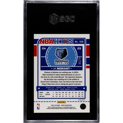 2024-25 Panini NBA Hoops #168 Ja Morant Red Lazer Prizm /99 SGC 10 Gem Mint